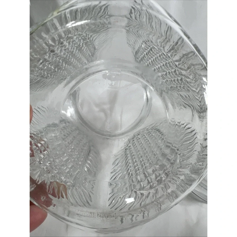 Anchor Hocking Press‎ Glass Sunflower Jar With Lid Starburt Vintage